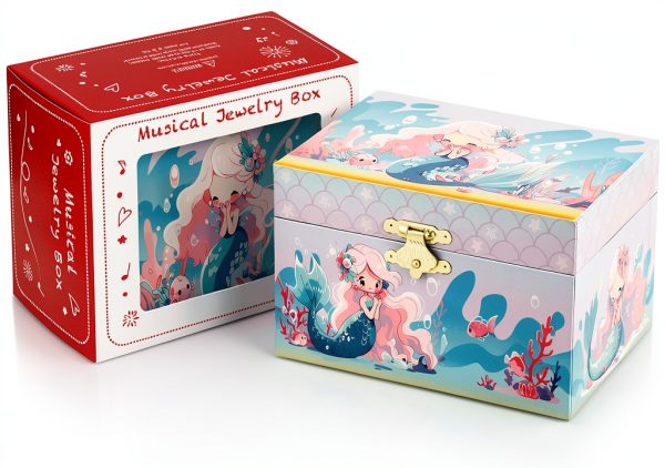 Mermaid Jewelry Box RR ROUND RICH DESIGN Wooden-5