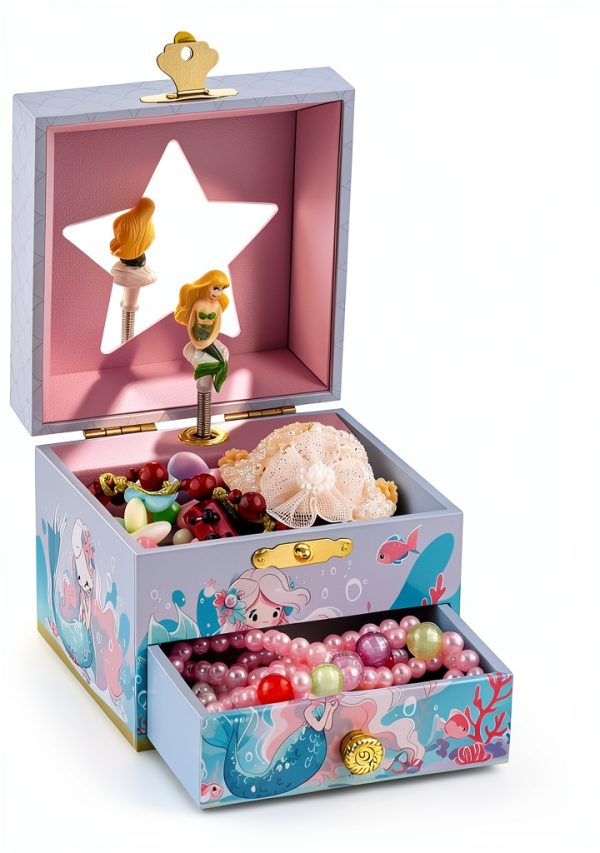 RR ROUND RICH DESIGN Children's Jewelry Box Cute Mermaid-2