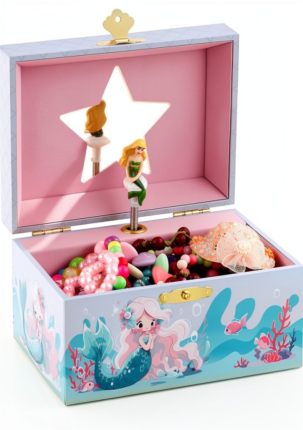 Mermaid Jewelry Box RR ROUND RICH DESIGN Wooden-2