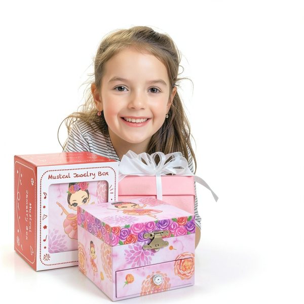 Pink Flower Ballerina Jewelry Box by TAOPU-7