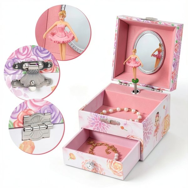 Pink Flower Ballerina Jewelry Box by TAOPU-1