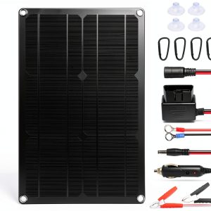 ZEMBSOYA Car Solar Charger Black Rugged Design-0