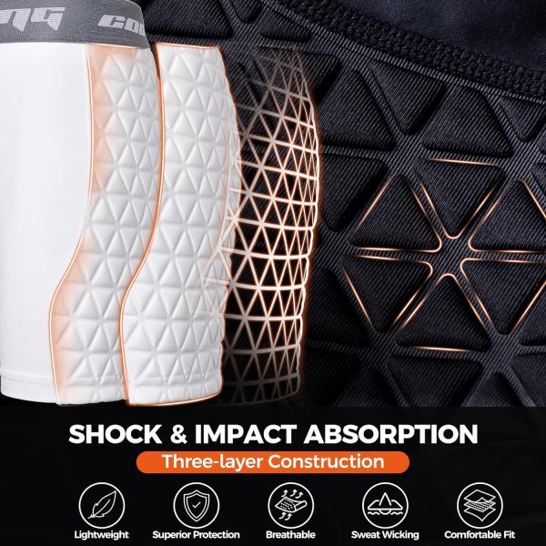 Girls Softball Sliding Shorts COOLOMG EVA Pad-3