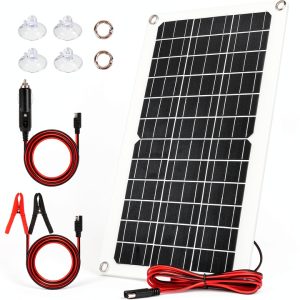Soshine 15W Solar Battery Charger for Patio Lawn-0