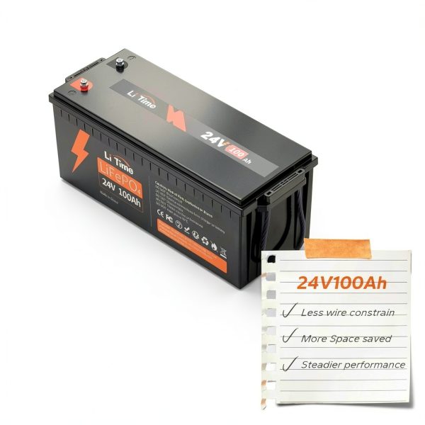 Litime 24V 100Ah Battery + 20A Charger-3