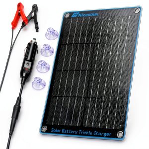Nicesolar 10W Solar Panel Charger for 12V Battery-0