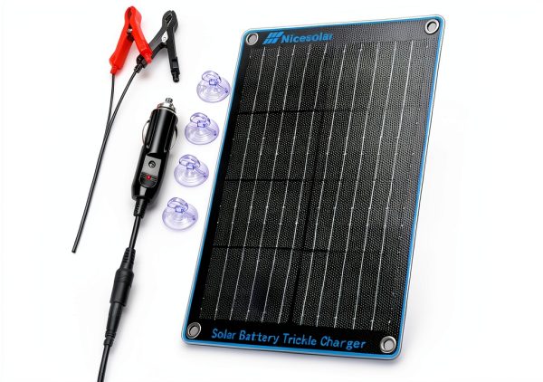 Nicesolar 10W Solar Panel Charger for 12V Battery-0