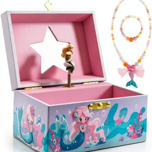 Mermaid Jewelry Box RR ROUND RICH DESIGN Wooden-0
