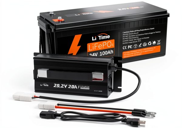 Litime 24V 100Ah Battery + 20A Charger-0