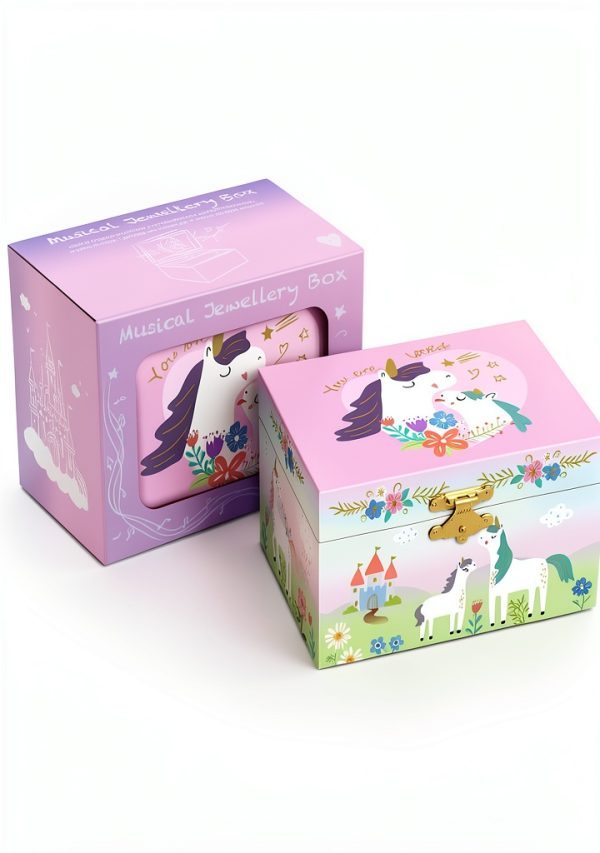 Unicorn Jewelry Box RR ROUND RICH DESIGN Wooden-6