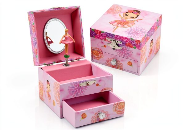 Pink Flower Ballerina Jewelry Box by TAOPU-0