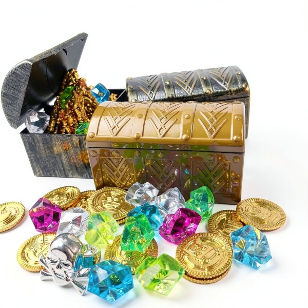 HOPELJ Plastic English Style Treasure Chest for Kids-3