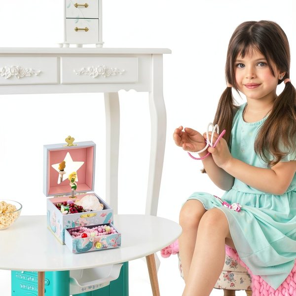 RR ROUND RICH DESIGN Children's Jewelry Box Cute Mermaid-6
