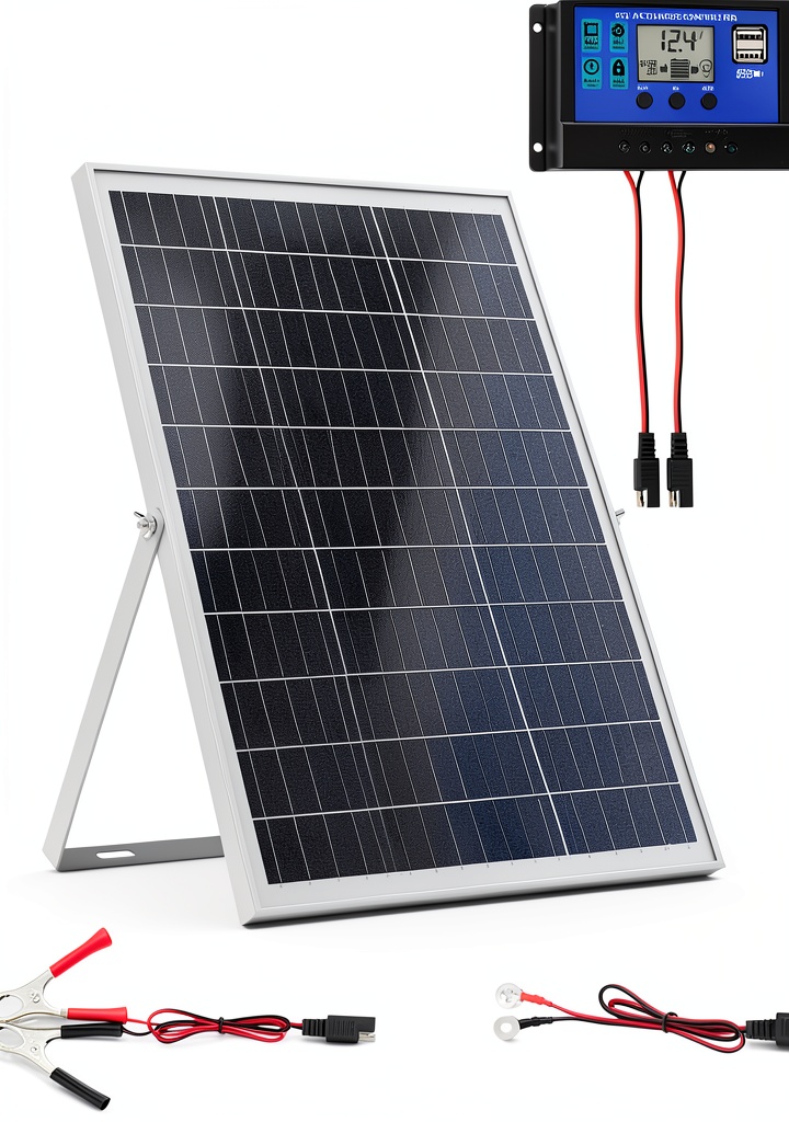 VEVOR solar charger installed on an RV roof