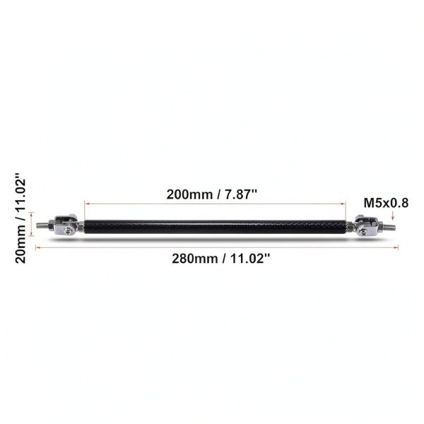 ACROPIX Aluminum Strut Rod for Bumpers Carbon Black-2