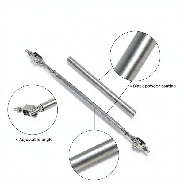 AUXMART Splitter Rods Aluminum Universal Fit-4