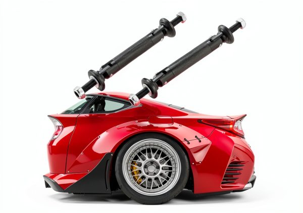 Car Bumper Tie Rod by TOMALL Aluminum Carbon Fiber Lever-0