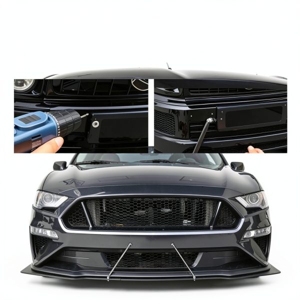 Car Front Lip Splitter Support Rod VKQTS Aluminum Universal Fit-5