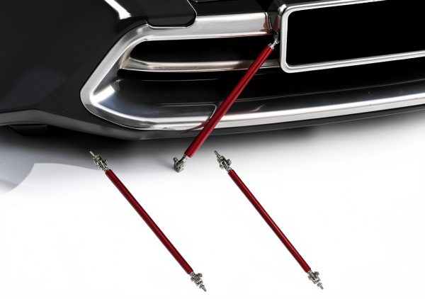 Car Splitter Strut Rod LHDOS Adjustable 8 to 11in Support Bar Red-0