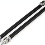 MOXRUQ Adjustable Front Splitter Rods 2PCS Black Red Silver-0
