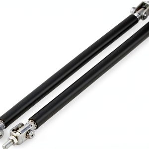 MOXRUQ Adjustable Front Splitter Rods 2PCS Black Red Silver-0