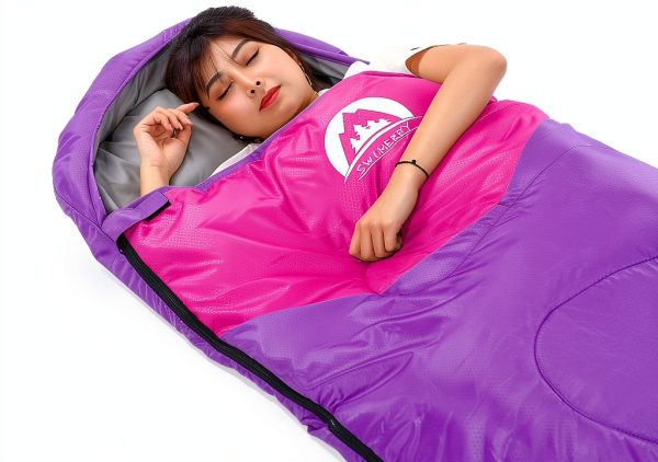 SWTMERRY Sleeping Bag 3 Seasons (Summer, Spring, Fall) Warm & Cool Weather - Lightweight,Waterproof Indoor & Outdoor Use for Kids, Teens & Adults for Hiking and Camping-3