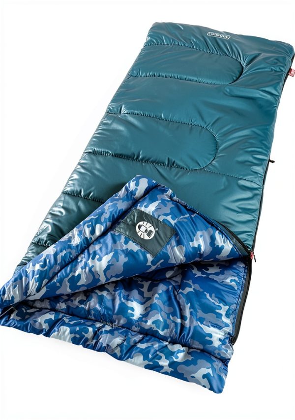 Coleman Kids 45°F Sleeping Bag for Children up to 5ft 5in Tall, Lightweight & Warm Sleep Sack for Indoor/Outdoor Use, Machine Washable-0