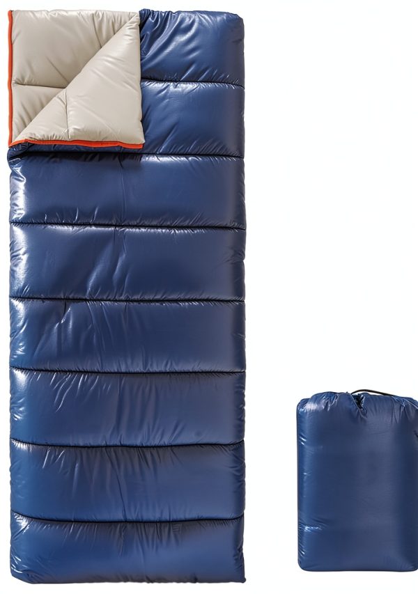 Amazon Basics 30°F Cool Weather Sleeping Bag – Blue, 75x33 Inches-0