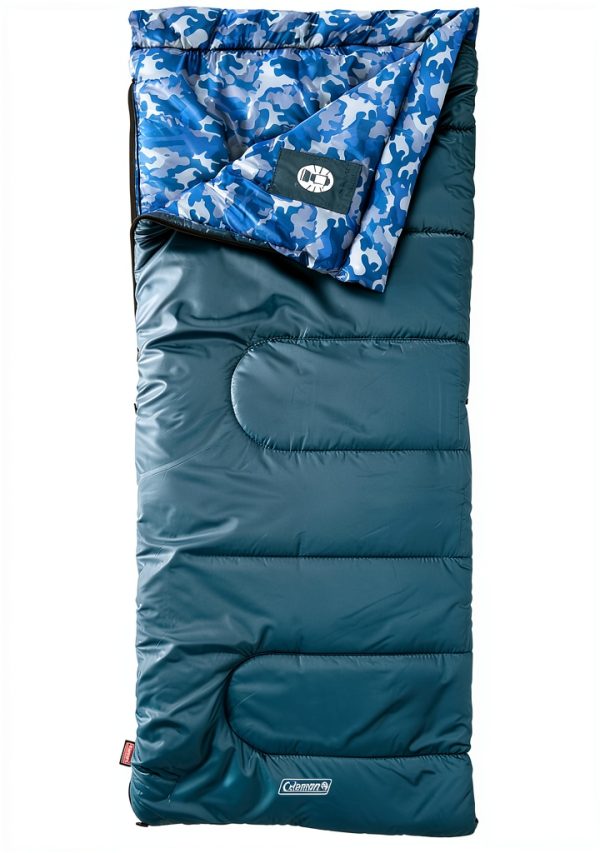 Coleman Kids 45°F Sleeping Bag for Children up to 5ft 5in Tall, Lightweight & Warm Sleep Sack for Indoor/Outdoor Use, Machine Washable-1