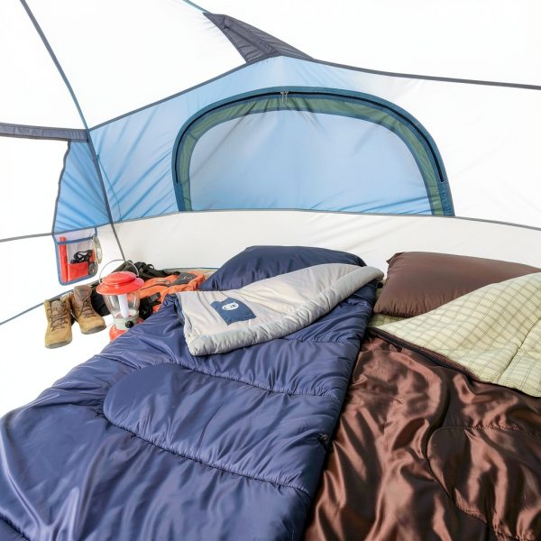 Coleman Brazos Sleeping Bag 20/30°F No-Snag Zipper Blue-5
