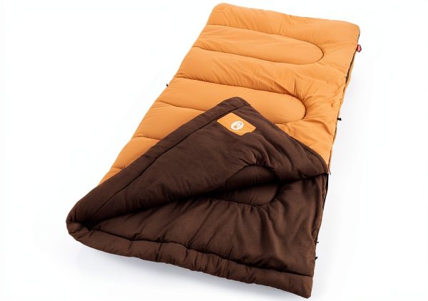 Coleman Dunnock 20°F Big ‘n Tall Sleeping Bag, Cold-Weather Sleeping Bag Fits Adults up to 6ft 4in, Machine Washable, Flannel Liner-0
