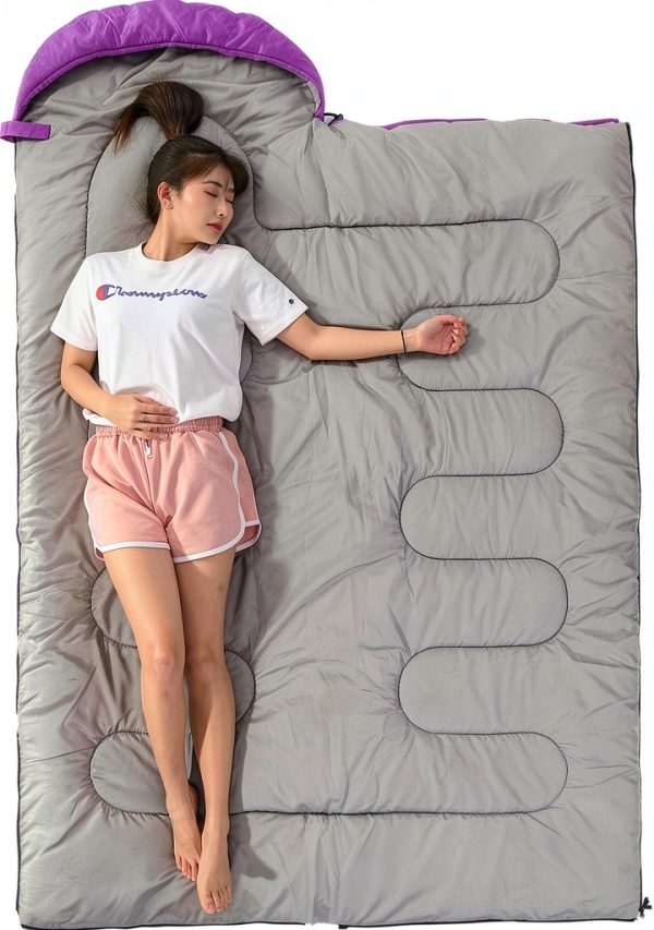 SWTMERRY Sleeping Bag 3 Seasons (Summer, Spring, Fall) Warm & Cool Weather - Lightweight,Waterproof Indoor & Outdoor Use for Kids, Teens & Adults for Hiking and Camping-5