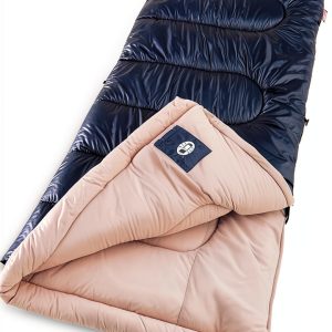 Coleman Brazos Sleeping Bag 20/30°F No-Snag Zipper Blue-0