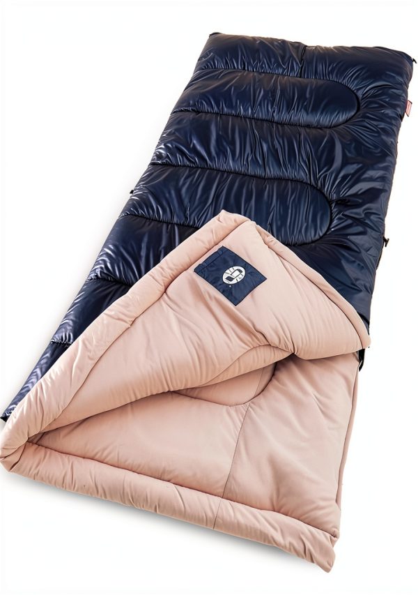Coleman Brazos Sleeping Bag 20/30°F No-Snag Zipper Blue-0
