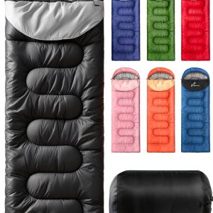 Sleeping Bag Sportneer Adult Kids 3-4 Season Lightweight 32-65°F-0
