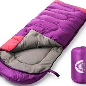 SWTMERRY Sleeping Bag 3 Seasons (Summer, Spring, Fall) Warm & Cool Weather - Lightweight,Waterproof Indoor & Outdoor Use for Kids, Teens & Adults for Hiking and Camping-0