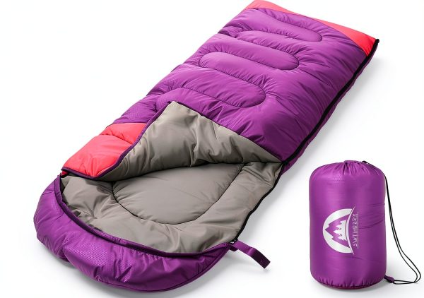 SWTMERRY Sleeping Bag 3 Seasons (Summer, Spring, Fall) Warm & Cool Weather - Lightweight,Waterproof Indoor & Outdoor Use for Kids, Teens & Adults for Hiking and Camping-0