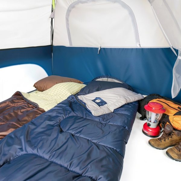 Coleman Brazos Sleeping Bag 20/30°F No-Snag Zipper Blue-4