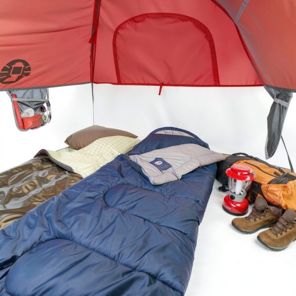 Coleman Brazos Sleeping Bag 20/30°F No-Snag Zipper Blue-1